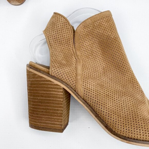 STEVE MADDEN Open Toe Chunky Heel Booties 9 - Picture 4 of 9